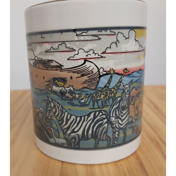 Noah's Ark WonderMug Heat Changing Coffee Mug ferret lions zebra rainbow bunnies - Picture 8 of 11